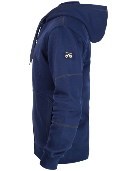 Mikina s kapucňou V-WORK (tmavomodrá) - bočná strana (2)