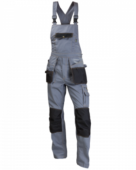 Nohavice s náprsenkou EXPERT (šedý/čierny)