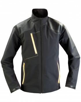 Bunda Softshell - Black/Yellow