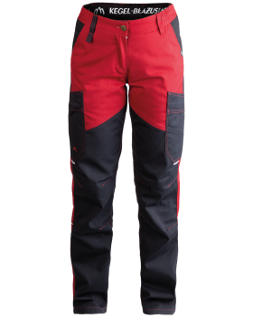 Dámske pracovné nohavice 5504/V-WORK (bordó/čierny)