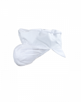 Čapica so sieťkou na vlasy (biely)