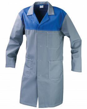 Pracovný plášť PROFI (šedý/modrý)