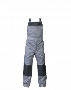 Zateplené nohavice s náprsenkou WORK – vodovzdorné