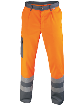 Reflexné ochranné nohavice 5240 (Hi-Vis oranžová/šedá)