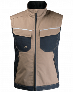 Zateplená vesta 2506/V-WORK (hnedý/čierny)