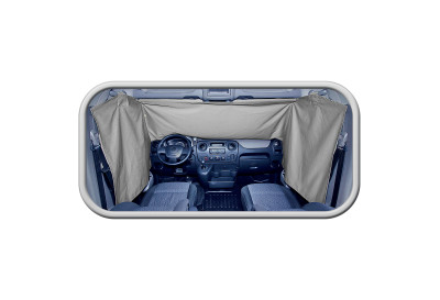 Záves na čelné sklo pre karavany a dodávkové vozidlá